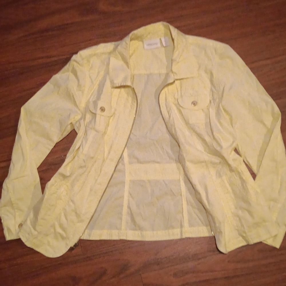 Chicos Euc Yellow Shacket - image 2